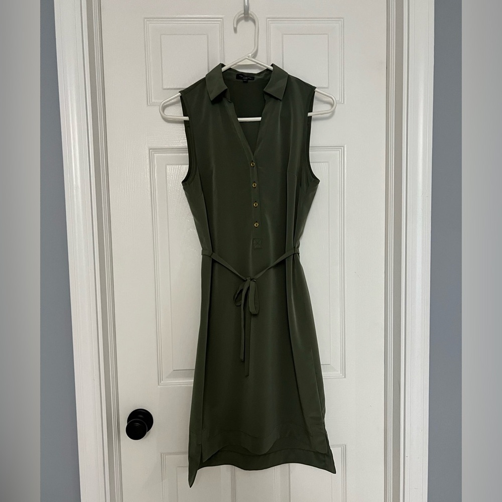 The Limited Ashton sleeveless dress XS Olive